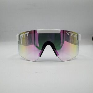 Pit Viper The Cocaine Sunglasses White Frame Pink Mirrored Lens C0C41N3 Retainer